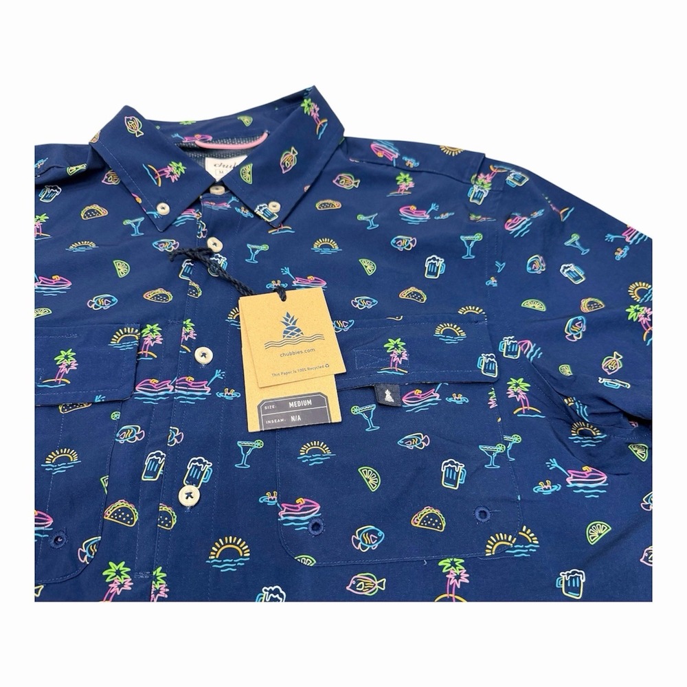 Chubbies Men's The Margarita Monday UPF shirt Size M NWT
